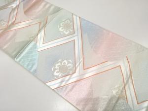 未使用品　菱に華紋織り出し　袋帯